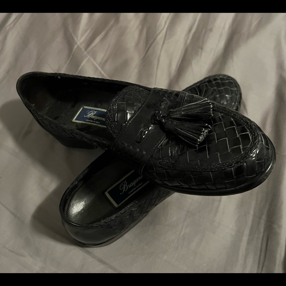 COPY - Black Cole Haan Bragano Woven Loafers size 10N